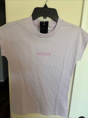 adidas Lavender Logo Short Sleeve Tee